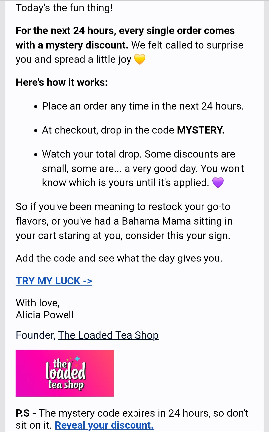 🎁 Have You Tried the MYSTERY Code Yet?